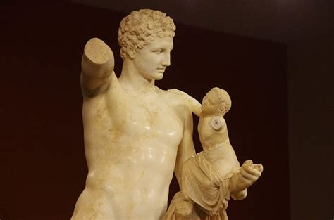 hermes von praxiteles|hellenistic statue of hermes.